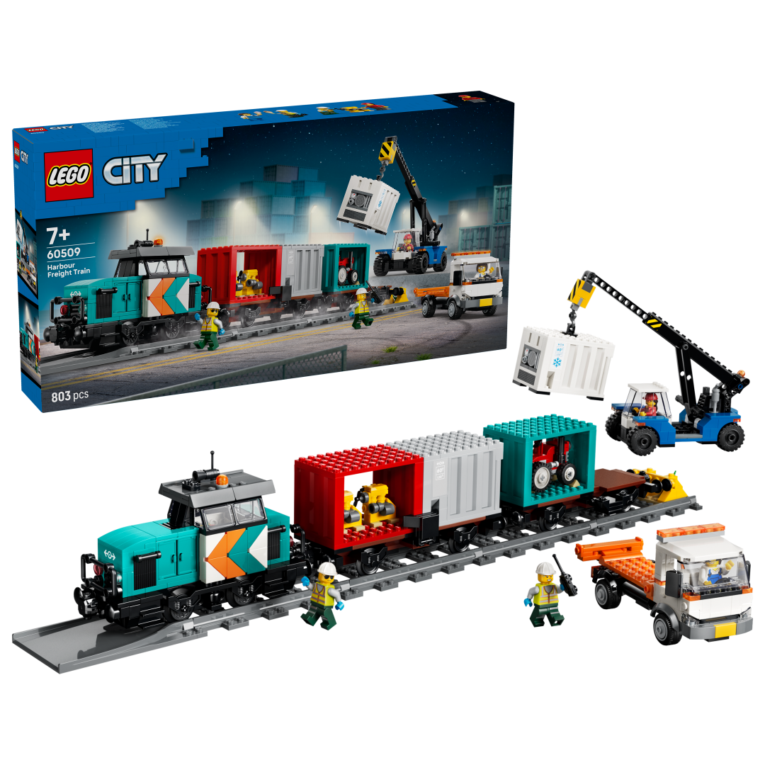 60509 | LEGO® City Harbor Freight Train with Crane & Truck
